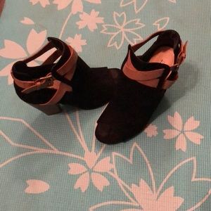 Just Fab Peep Toe Booties 8.5